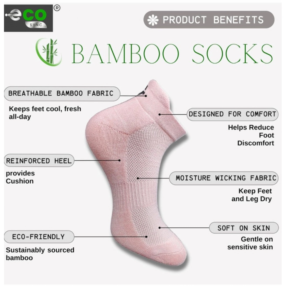 Generic 4_Pair Set Unisex Casual Bamboo Cotton Printed Ankle Length Socks (Multicolor) - Image 5
