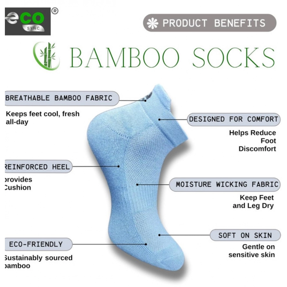 Generic 4_Pair Set Unisex Casual Bamboo Cotton Printed Ankle Length Socks (Multicolor) - Image 5
