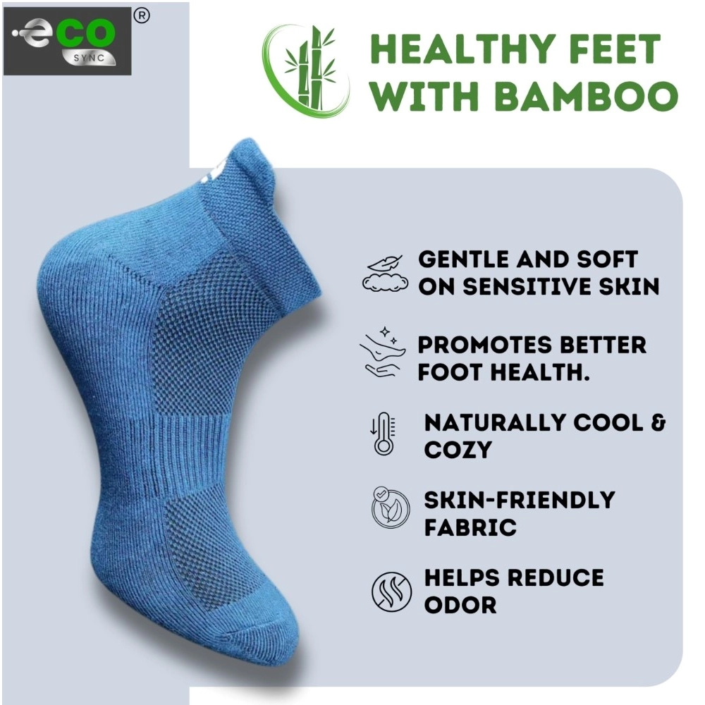 Generic 4_Pair Set Unisex Casual Bamboo Cotton Printed Ankle Length Socks (Multicolor) - Image 4