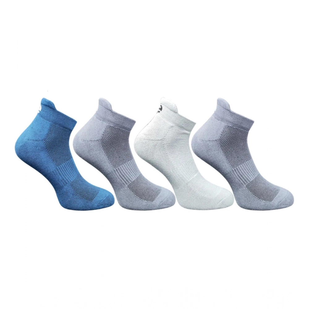 Generic 4_Pair Set Unisex Casual Bamboo Cotton Printed Ankle Length Socks (Multicolor)