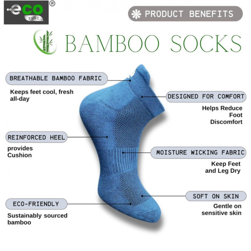 Generic 4_Pair Set Unisex Casual Bamboo Cotton Printed Ankle Length Socks (Multicolor) - Image 5