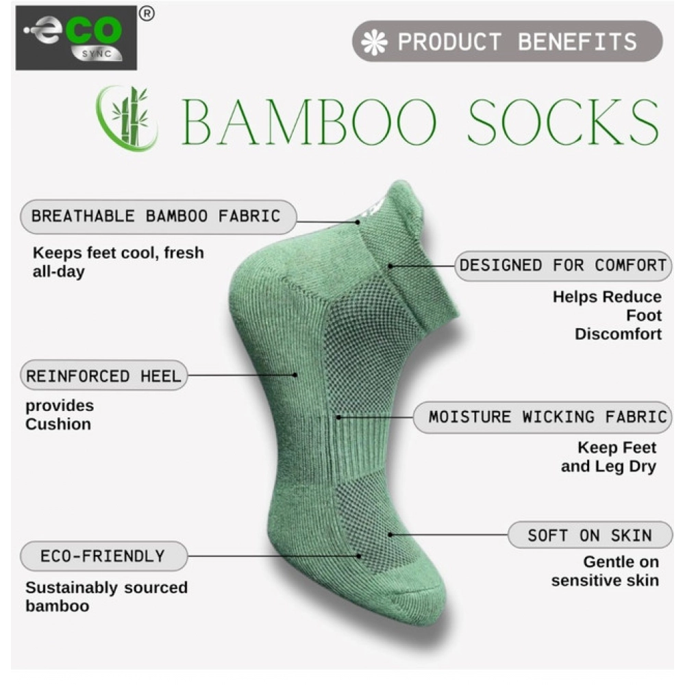 Generic 4_Pair Set Unisex Casual Bamboo Cotton Printed Ankle Length Socks (Multicolor) - Image 4