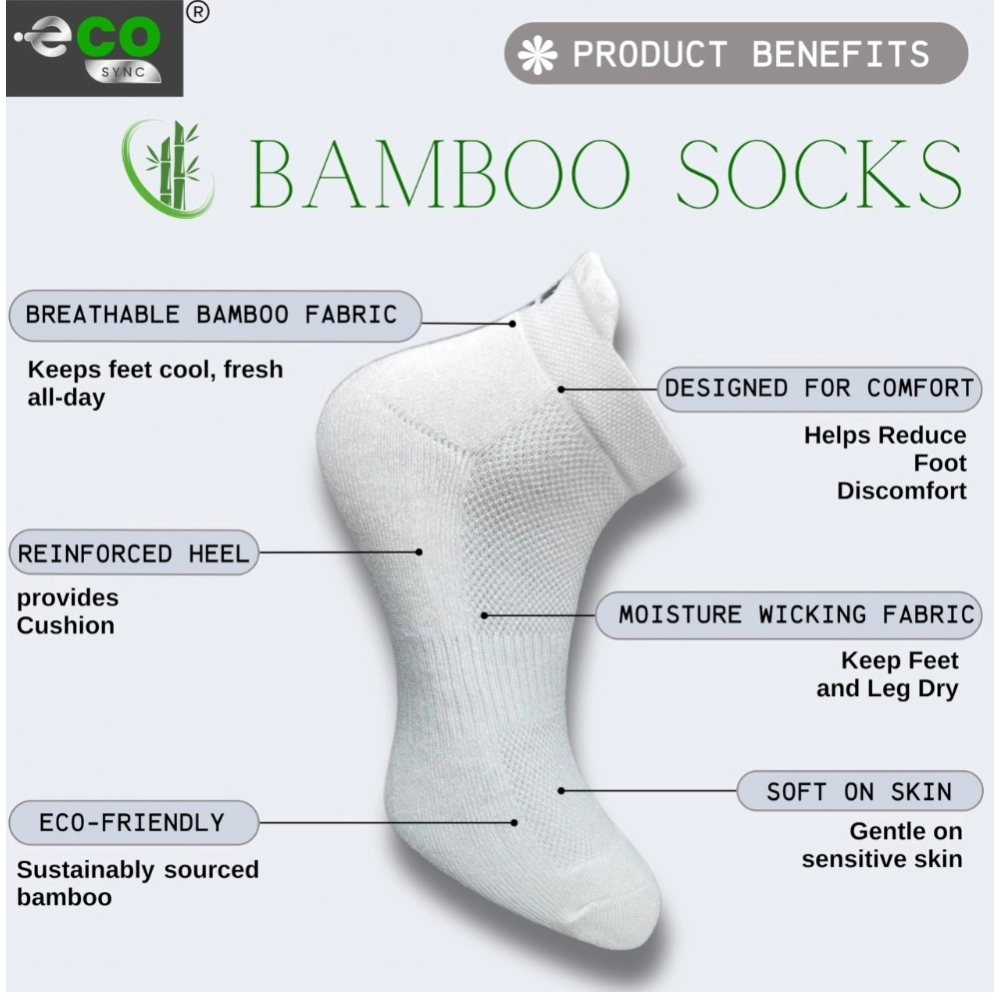 Generic 4_Pair Set Unisex Casual Bamboo Cotton Printed Ankle Length Socks (Multicolor) - Image 5