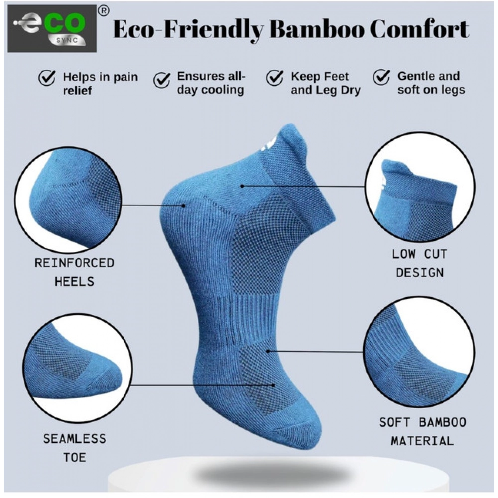 Generic 4_Pair Set Unisex Casual Bamboo Cotton Printed Ankle Length Socks (Multicolor) - Image 3
