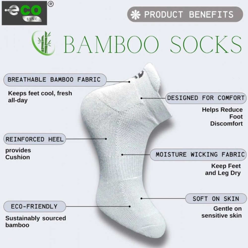 Generic 4_Pair Set Unisex Casual Bamboo Cotton Printed Ankle Length Socks (Multicolor) - Image 5