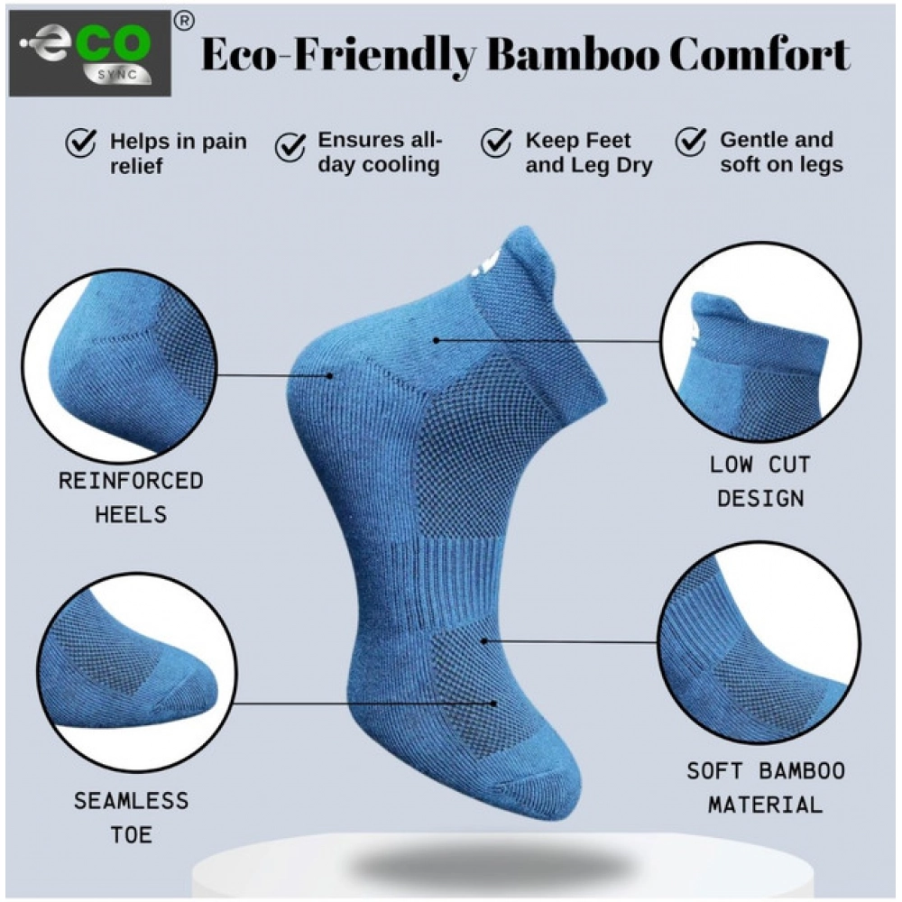 Generic 4_Pair Set Unisex Casual Bamboo Cotton Printed Ankle Length Socks (Multicolor) - Image 3