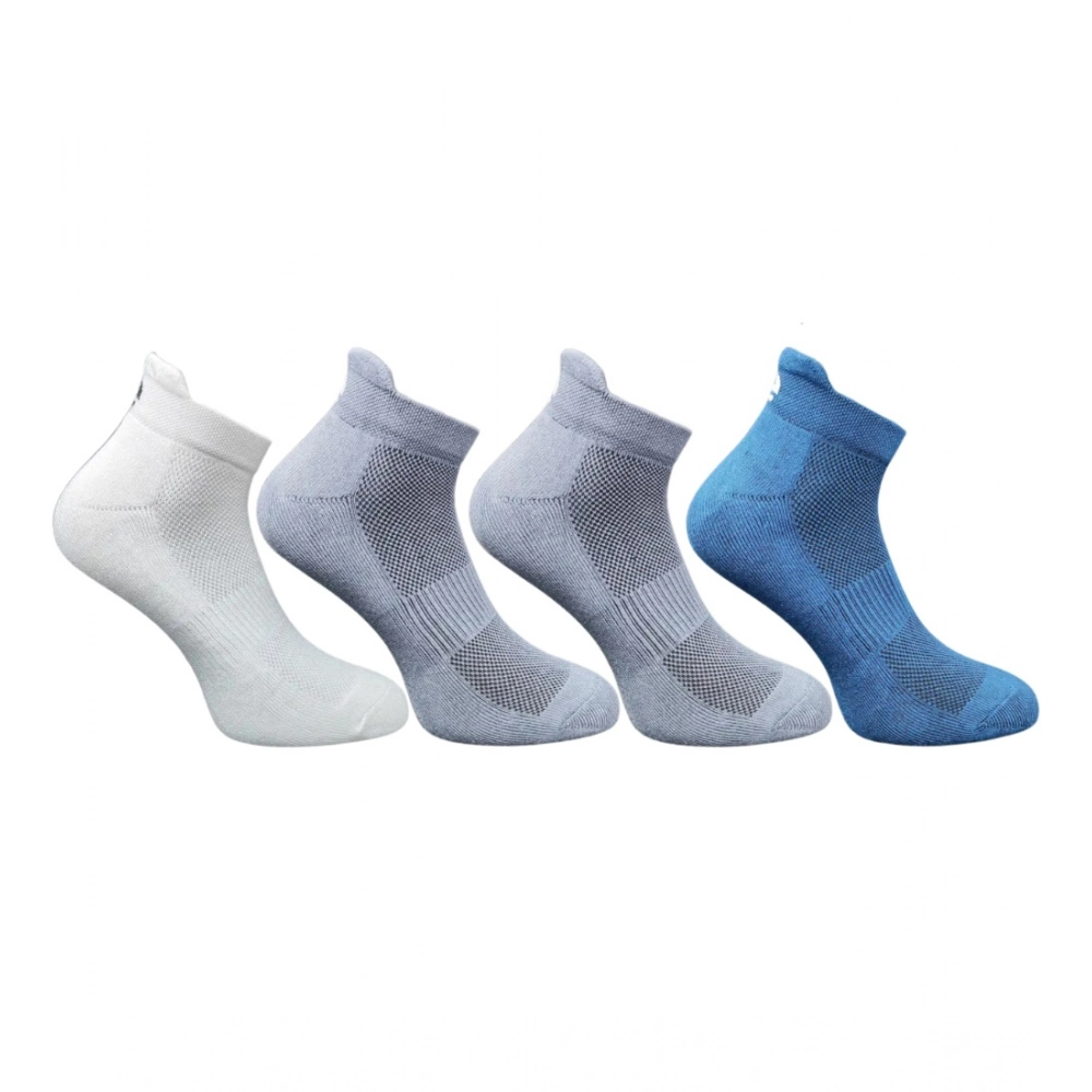 Generic 4_Pair Set Unisex Casual Bamboo Cotton Printed Ankle Length Socks (Multicolor)