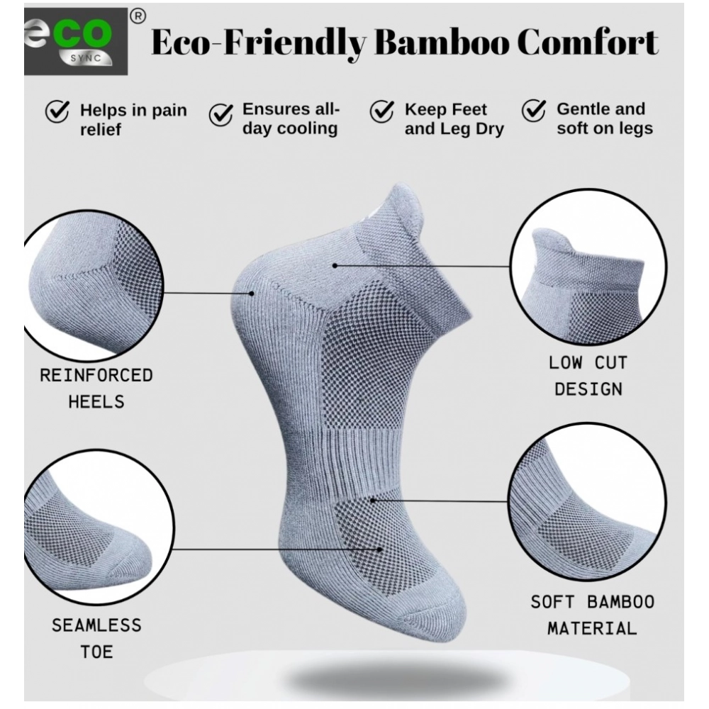 Generic 4_Pair Set Unisex Casual Bamboo Cotton Printed Ankle Length Socks (Multicolor) - Image 5