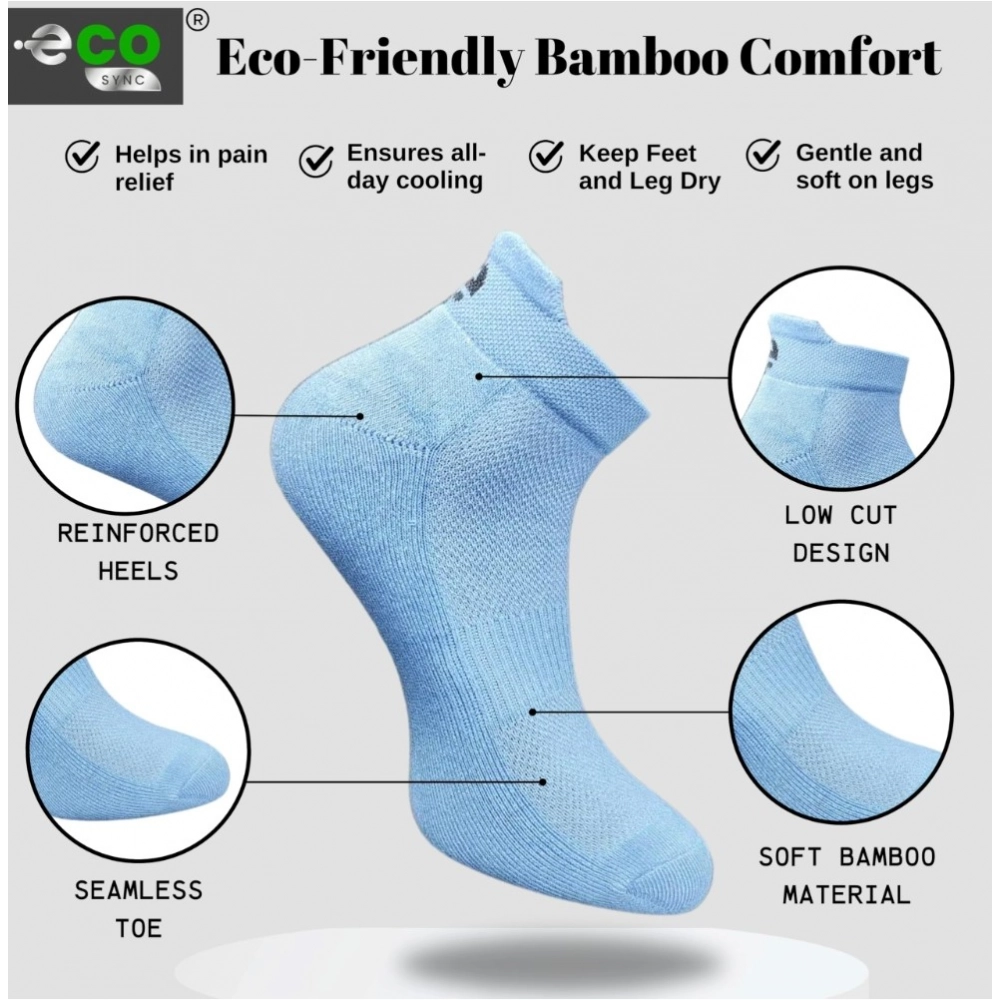 Generic 4_Pair Set Unisex Casual Bamboo Cotton Printed Ankle Length Socks (Multicolor) - Image 3