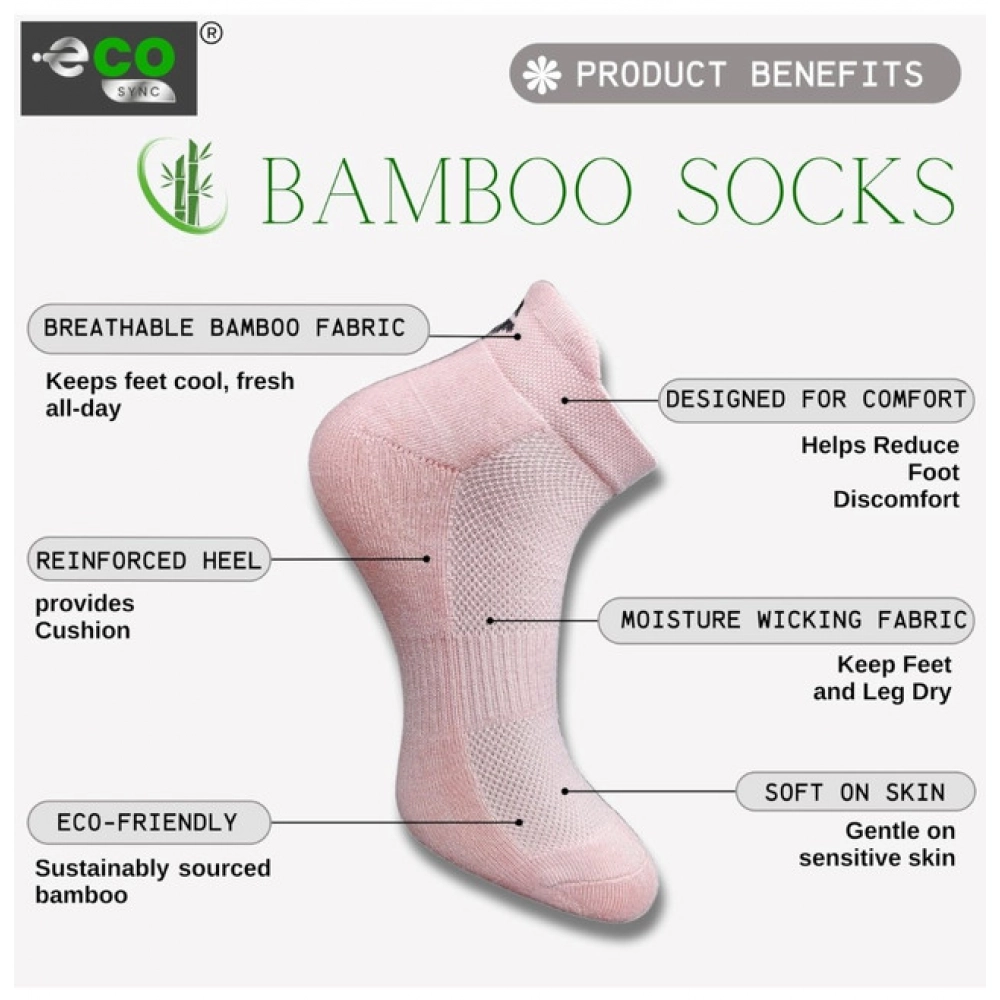 Generic 4_Pair Set Unisex Casual Bamboo Cotton Printed Ankle Length Socks (Multicolor) - Image 5