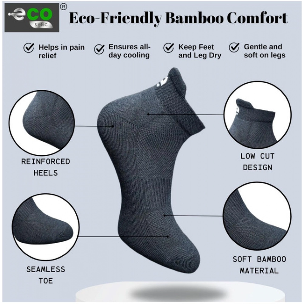 Generic 4_Pair Set Unisex Casual Bamboo Cotton Printed Ankle Length Socks (Multicolor) - Image 3