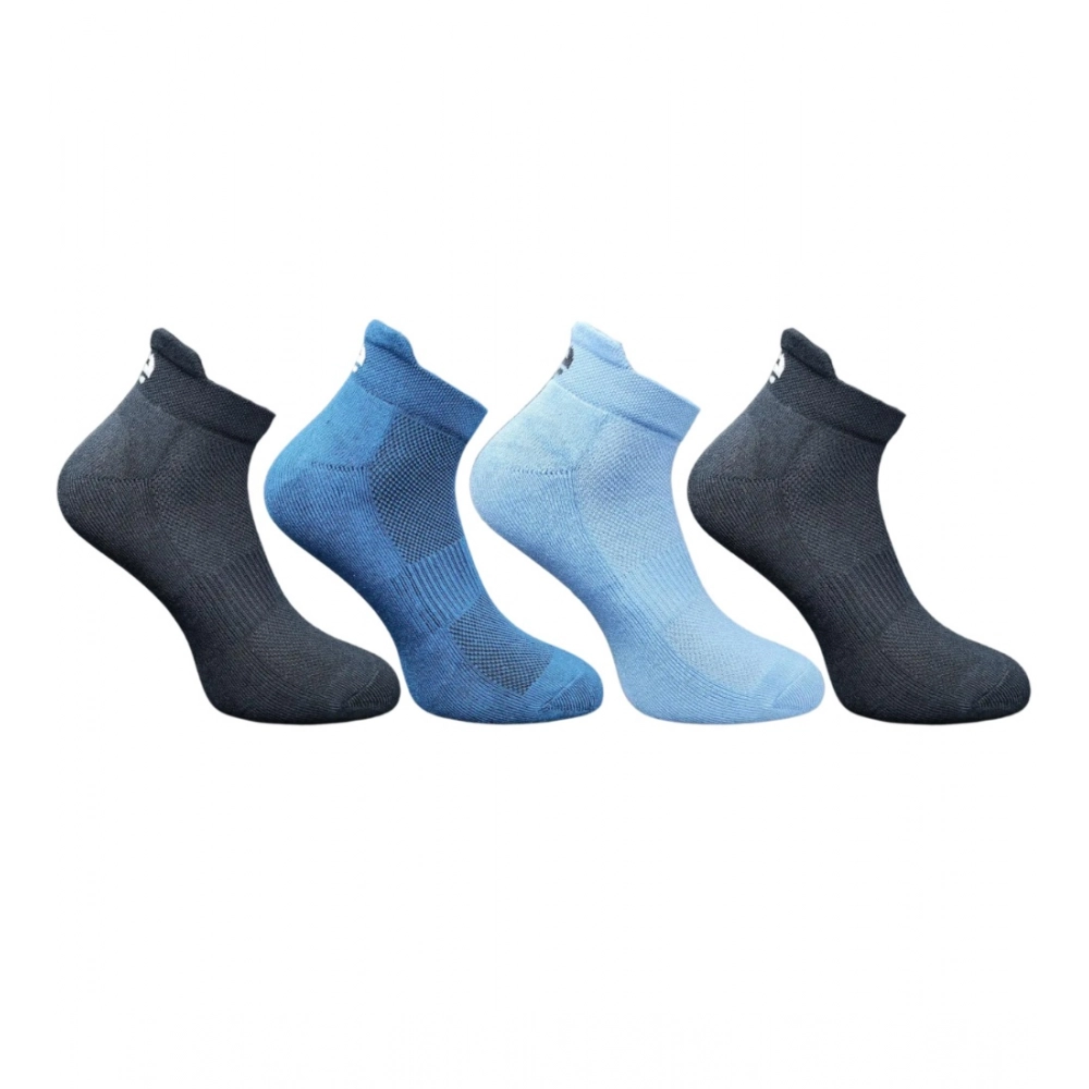 Generic 4_Pair Set Unisex Casual Bamboo Cotton Printed Ankle Length Socks (Multicolor)