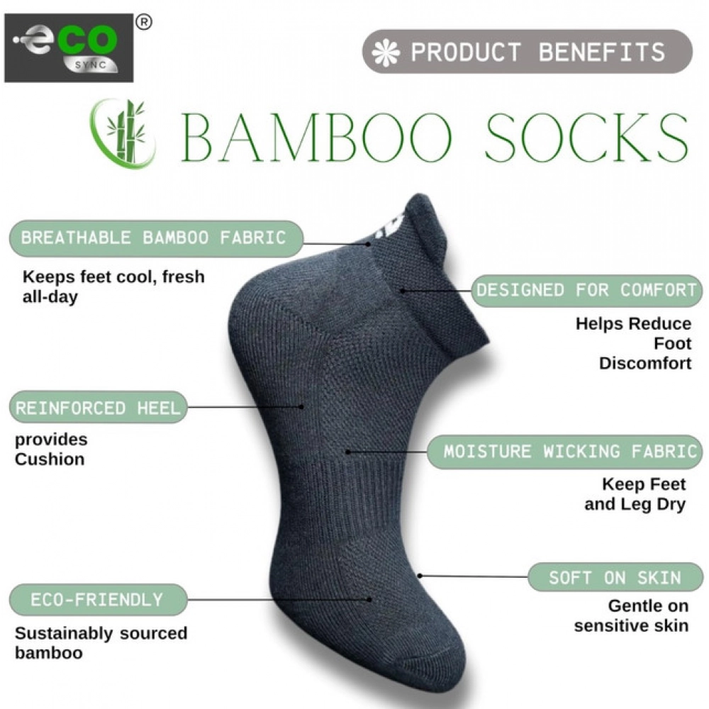 Generic 4_Pair Set Unisex Casual Bamboo Cotton Printed Ankle Length Socks (Multicolor) - Image 5