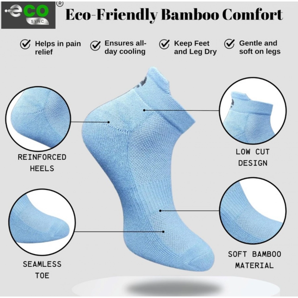 Generic 4_Pair Set Unisex Casual Bamboo Cotton Printed Ankle Length Socks (Multicolor) - Image 3
