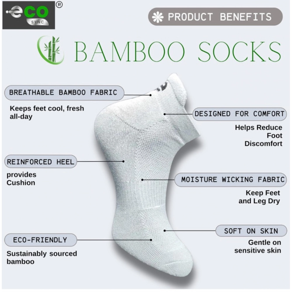 Generic 4_Pair Set Unisex Casual Bamboo Cotton Printed Ankle Length Socks (Multicolor) - Image 4