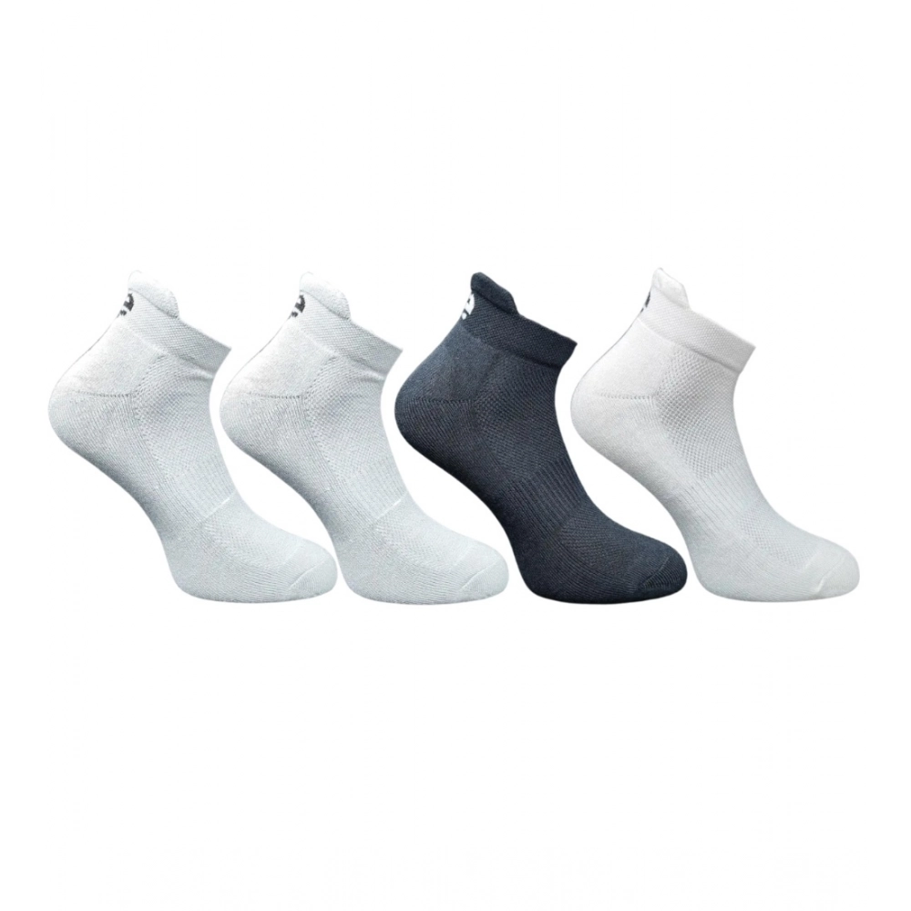 Generic 4_Pair Set Unisex Casual Bamboo Cotton Printed Ankle Length Socks (Multicolor)
