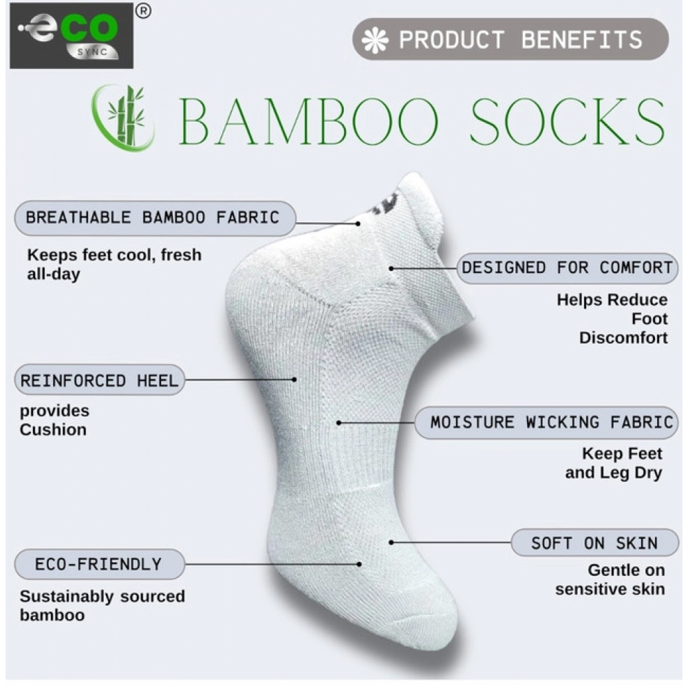 Generic 4_Pair Set Unisex Casual Bamboo Cotton Printed Ankle Length Socks (Multicolor) - Image 5