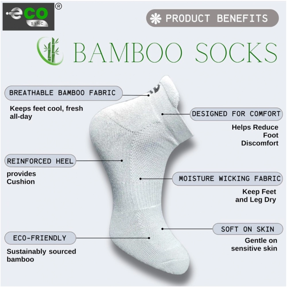 Generic 4_Pair Set Unisex Casual Bamboo Cotton Printed Ankle Length Socks (Multicolor) - Image 5