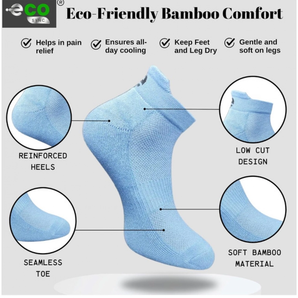 Generic 4_Pair Set Unisex Casual Bamboo Cotton Printed Ankle Length Socks (Multicolor) - Image 3