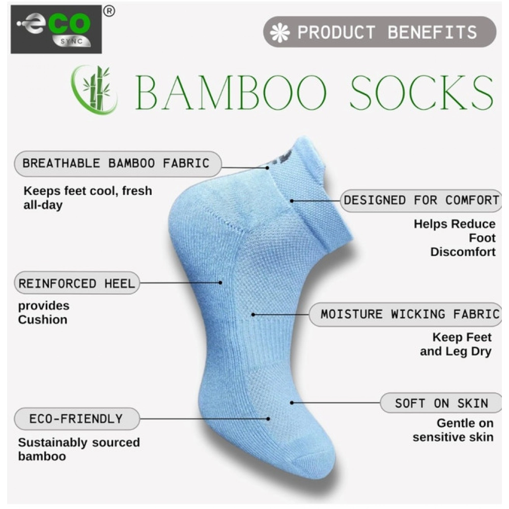Generic 4_Pair Set Unisex Casual Bamboo Cotton Printed Ankle Length Socks (Multicolor) - Image 5