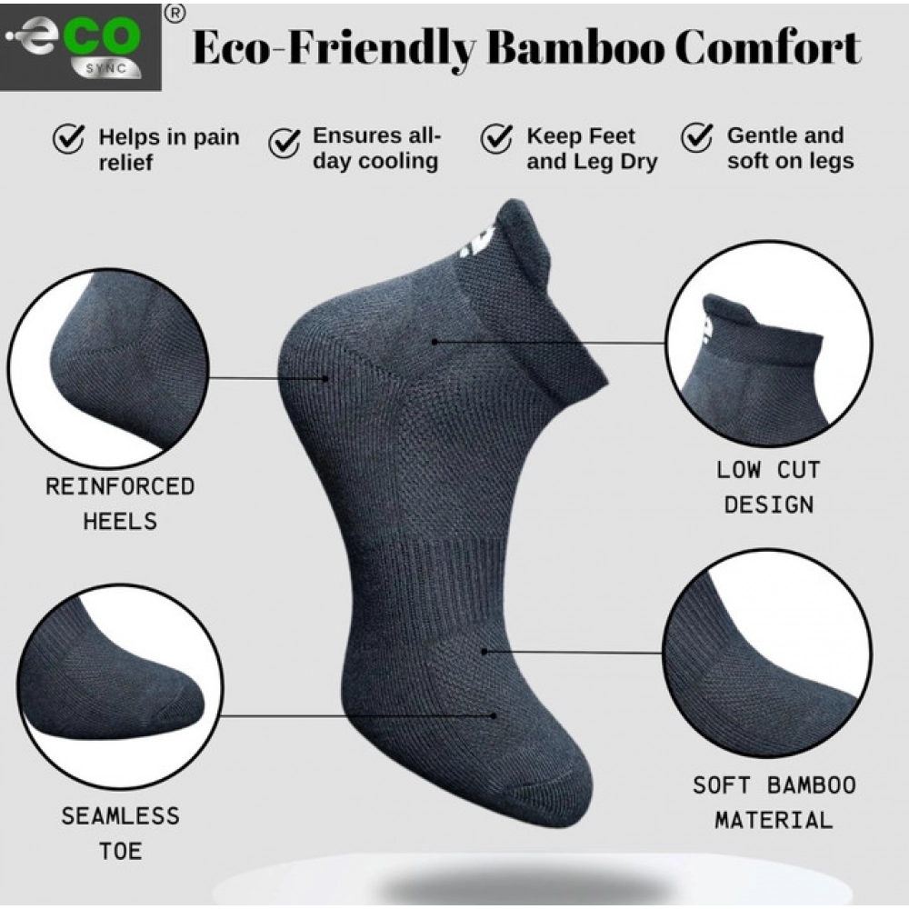 Generic 4_Pair Set Unisex Casual Bamboo Cotton Printed Ankle Length Socks (Multicolor) - Image 3