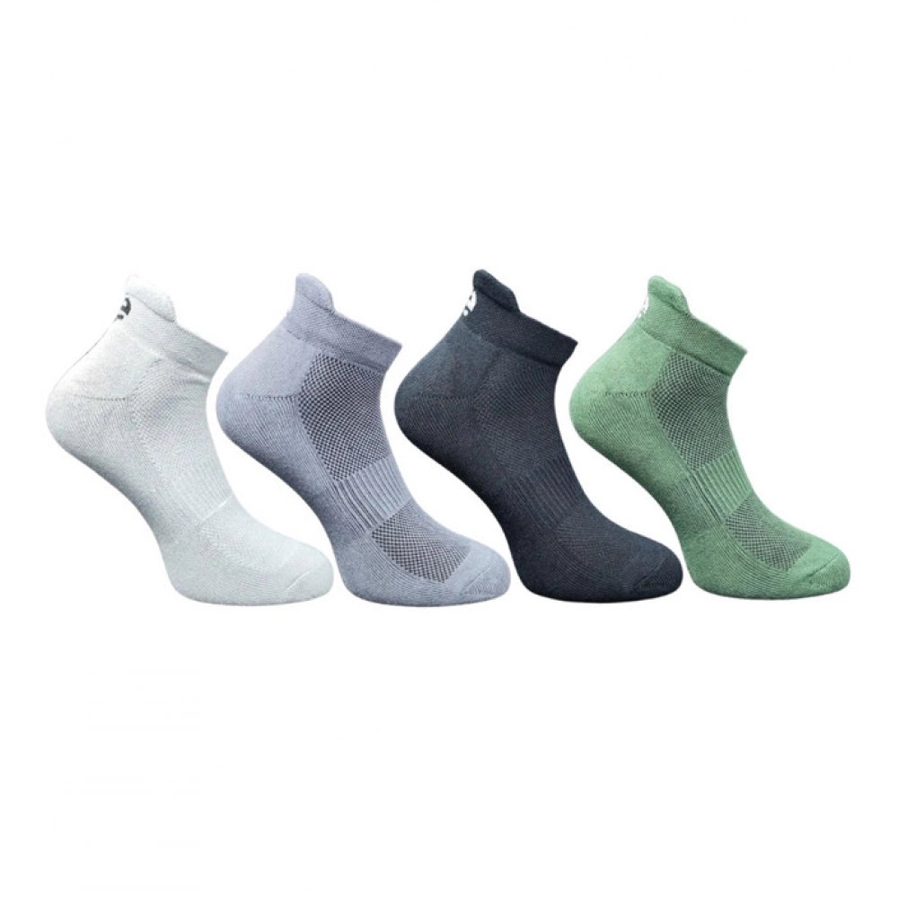 Generic 4_Pair Set Unisex Casual Bamboo Cotton Printed Ankle Length Socks (Multicolor)