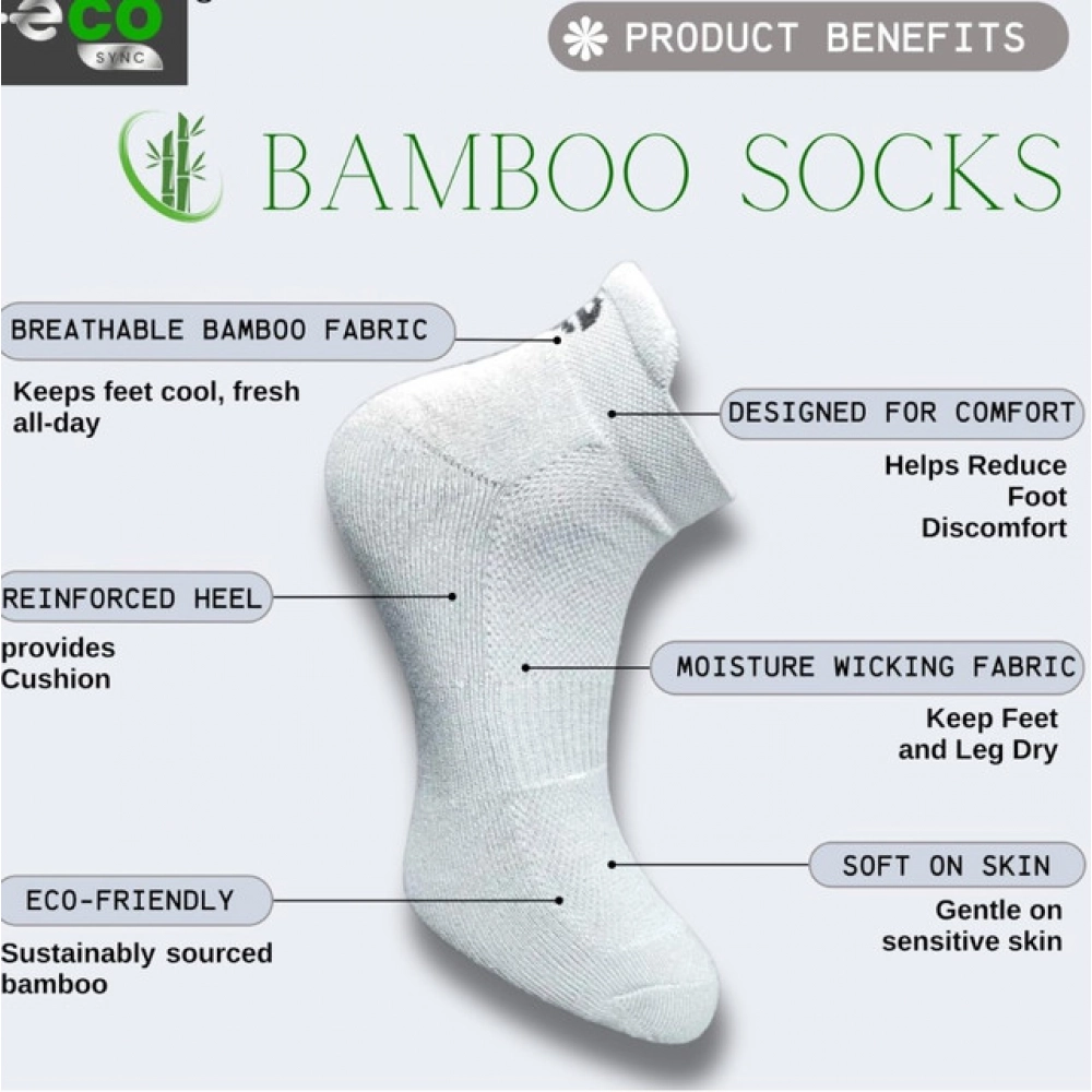 Generic 4_Pair Set Unisex Casual Bamboo Cotton Printed Ankle Length Socks (Multicolor) - Image 5