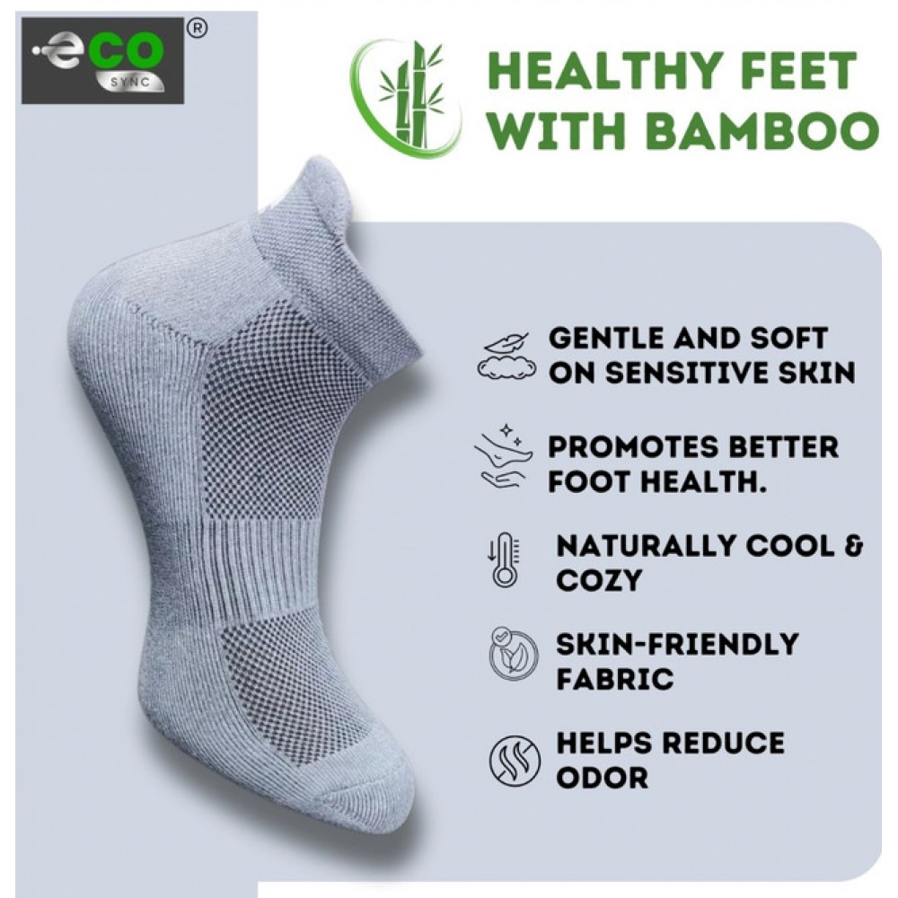 Generic 4_Pair Set Unisex Casual Bamboo Cotton Printed Ankle Length Socks (Multicolor) - Image 4