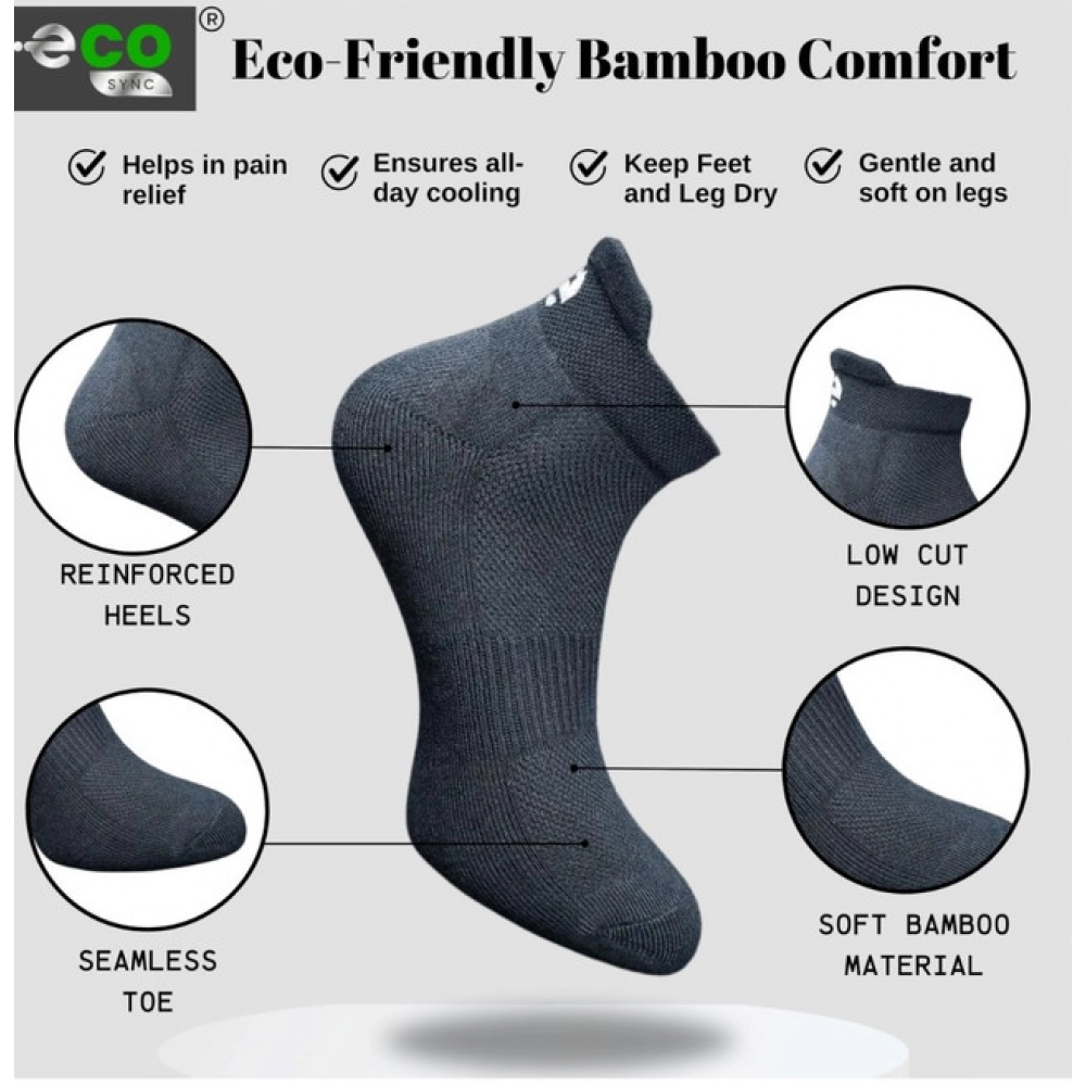 Generic 4_Pair Set Unisex Casual Bamboo Cotton Printed Ankle Length Socks (Multicolor) - Image 3