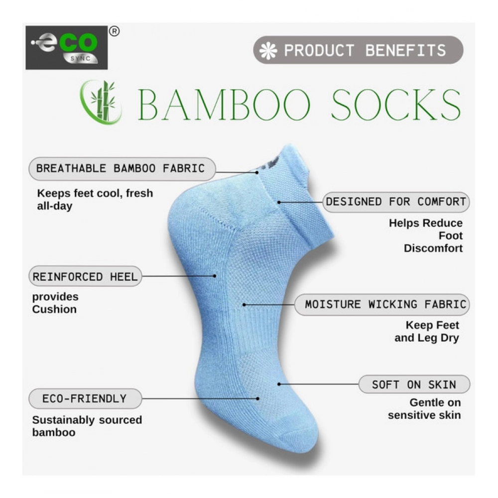 Generic 4_Pair Set Unisex Casual Bamboo Cotton Printed Ankle Length Socks (Multicolor) - Image 5