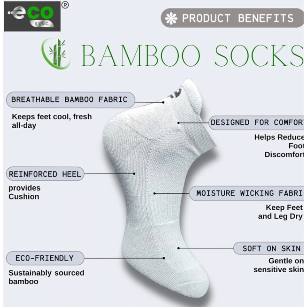 Generic 4_Pair Set Unisex Casual Bamboo Cotton Printed Ankle Length Socks (Multicolor) - Image 5