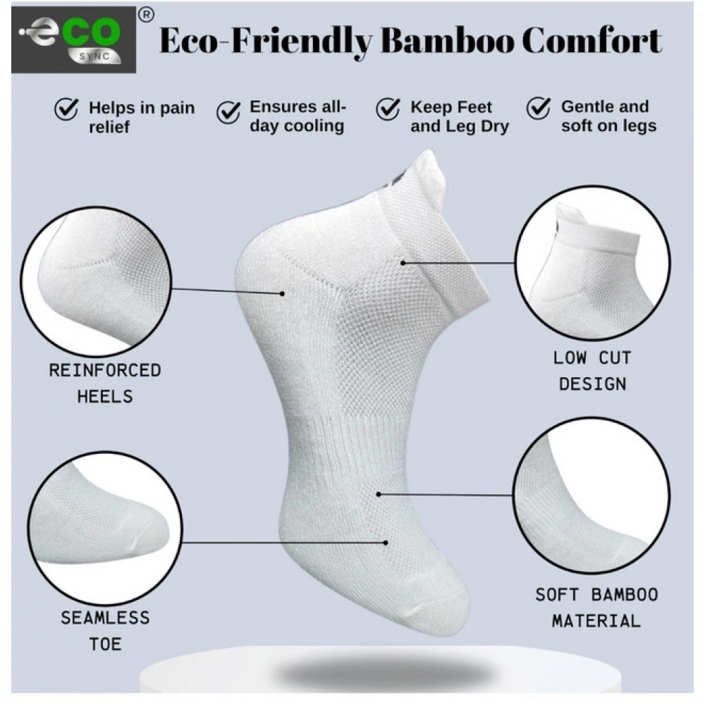 Generic 4_Pair Set Unisex Casual Bamboo Cotton Printed Ankle Length Socks (Multicolor) - Image 3