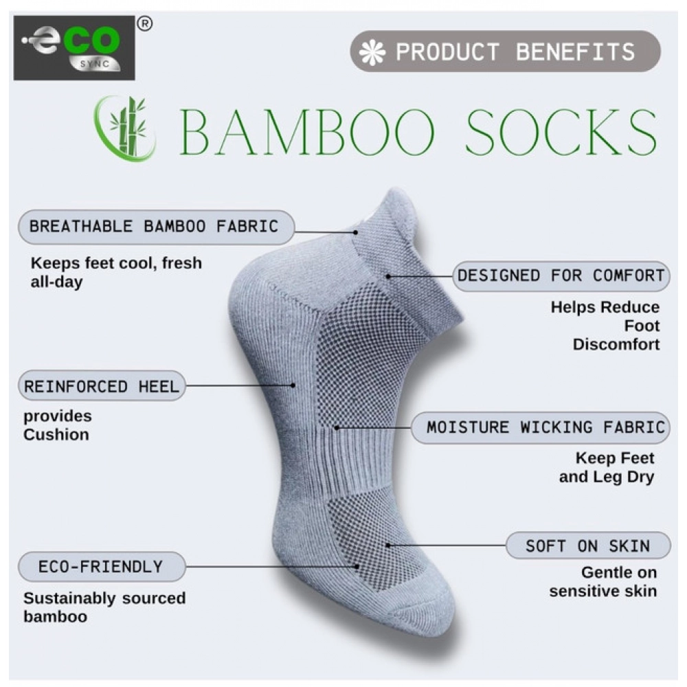 Generic 4_Pair Set Unisex Casual Bamboo Cotton Printed Ankle Length Socks (Multicolor) - Image 4