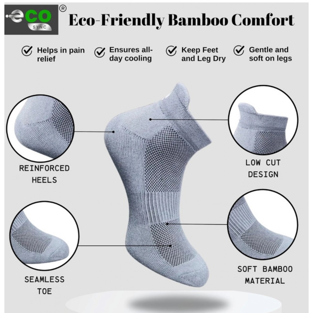 Generic 4_Pair Set Unisex Casual Bamboo Cotton Printed Ankle Length Socks (Multicolor) - Image 5