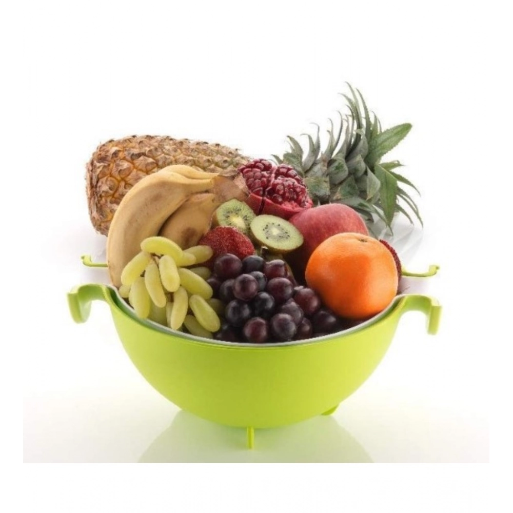 Generic Pack Of 3_Multifunctional Vegetable And Fruit Draining Basket – (Color: Assorted) - Image 4