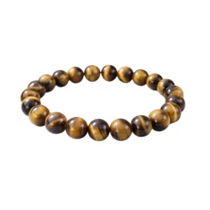 Generic Natural Crystal 8mm Tiger Eye Bracelet (Brown)