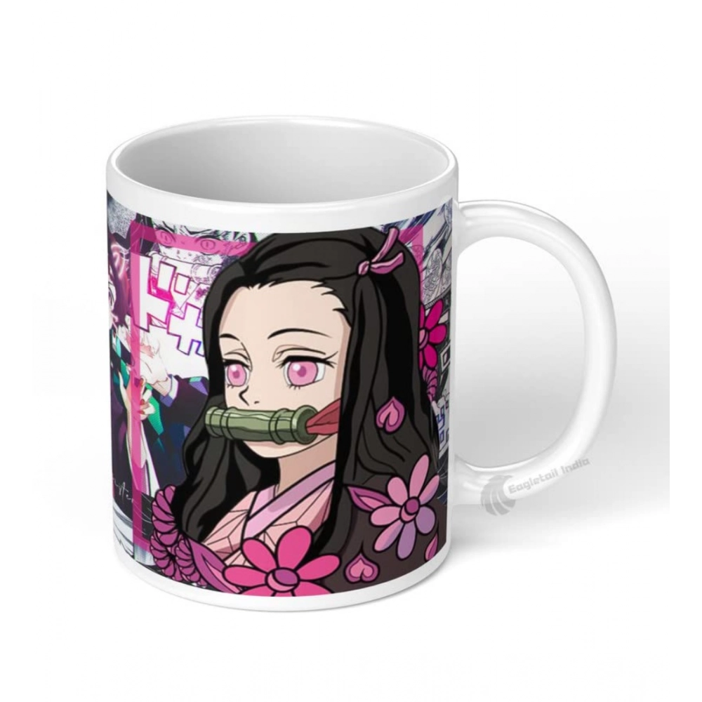 Generic Anime Kamado Nezuko Ceramic Printed Coffee Mug (White)
