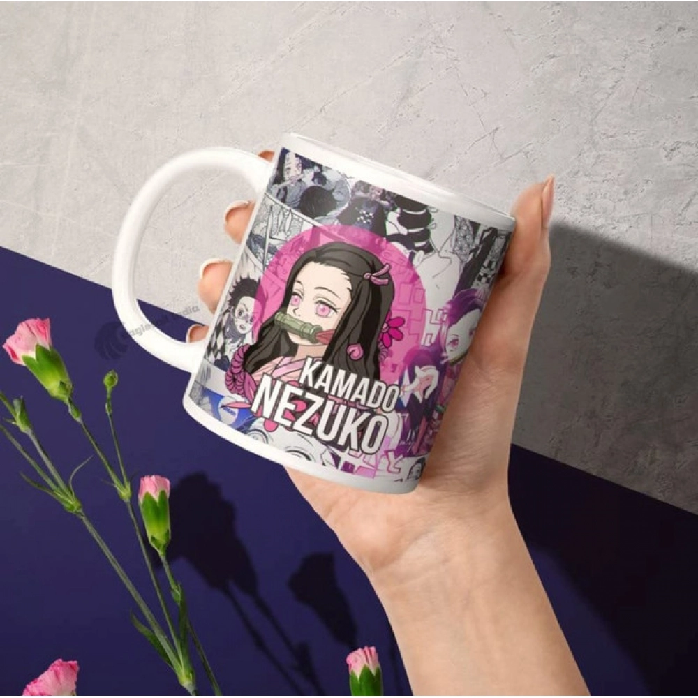 Generic Anime Kamado Nezuko Ceramic Printed Coffee Mug (White) - Image 4