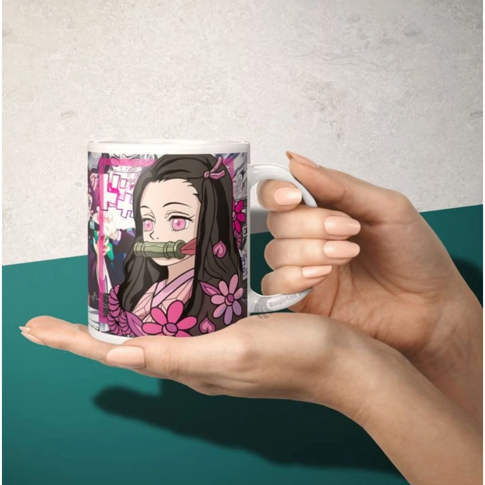 Generic Anime Kamado Nezuko Ceramic Printed Coffee Mug (White) - Image 2
