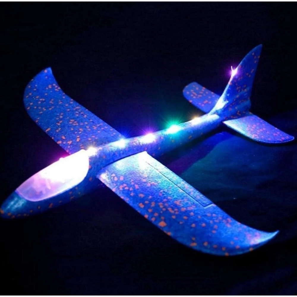 Generic EPP Foam Galaxy Hand Throw Flying LED Glider Airplane (Blue-Multicolor) - Image 3
