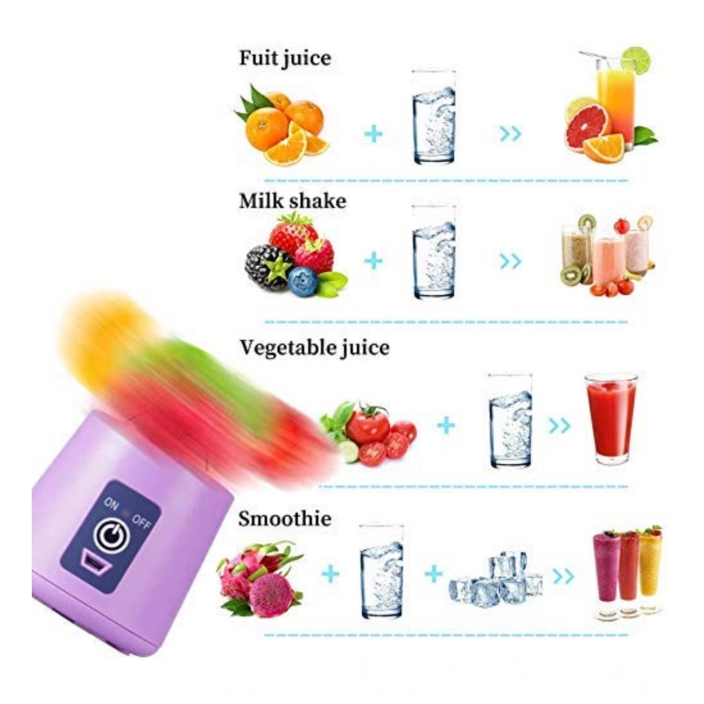 Generic Plastic Solid Electric USB Juicer (Purple) - Image 3