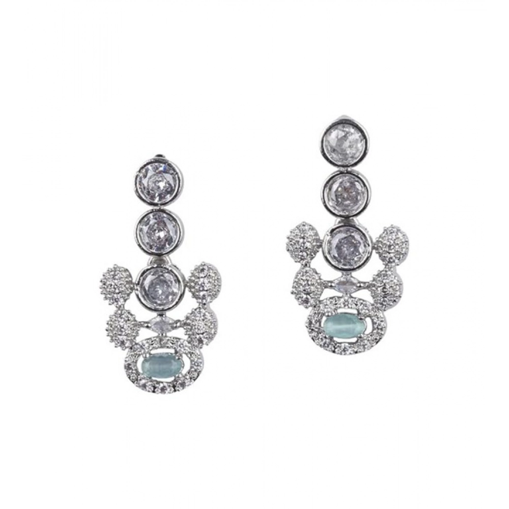Generic Women's Brass Silver Plated Necklace set (Turquoise) - Image 2