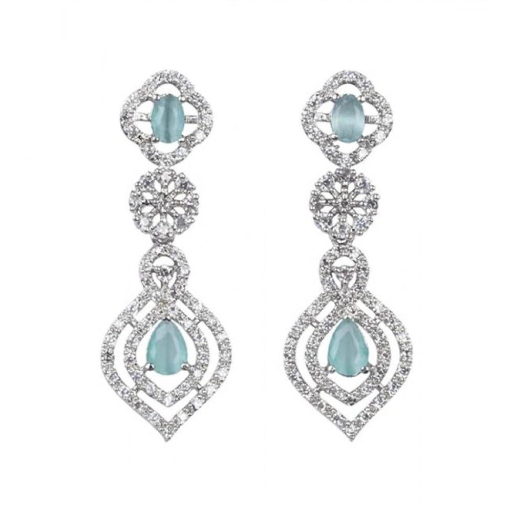 Generic Women's Brass Silver Plated Necklace set (Turquoise) - Image 2